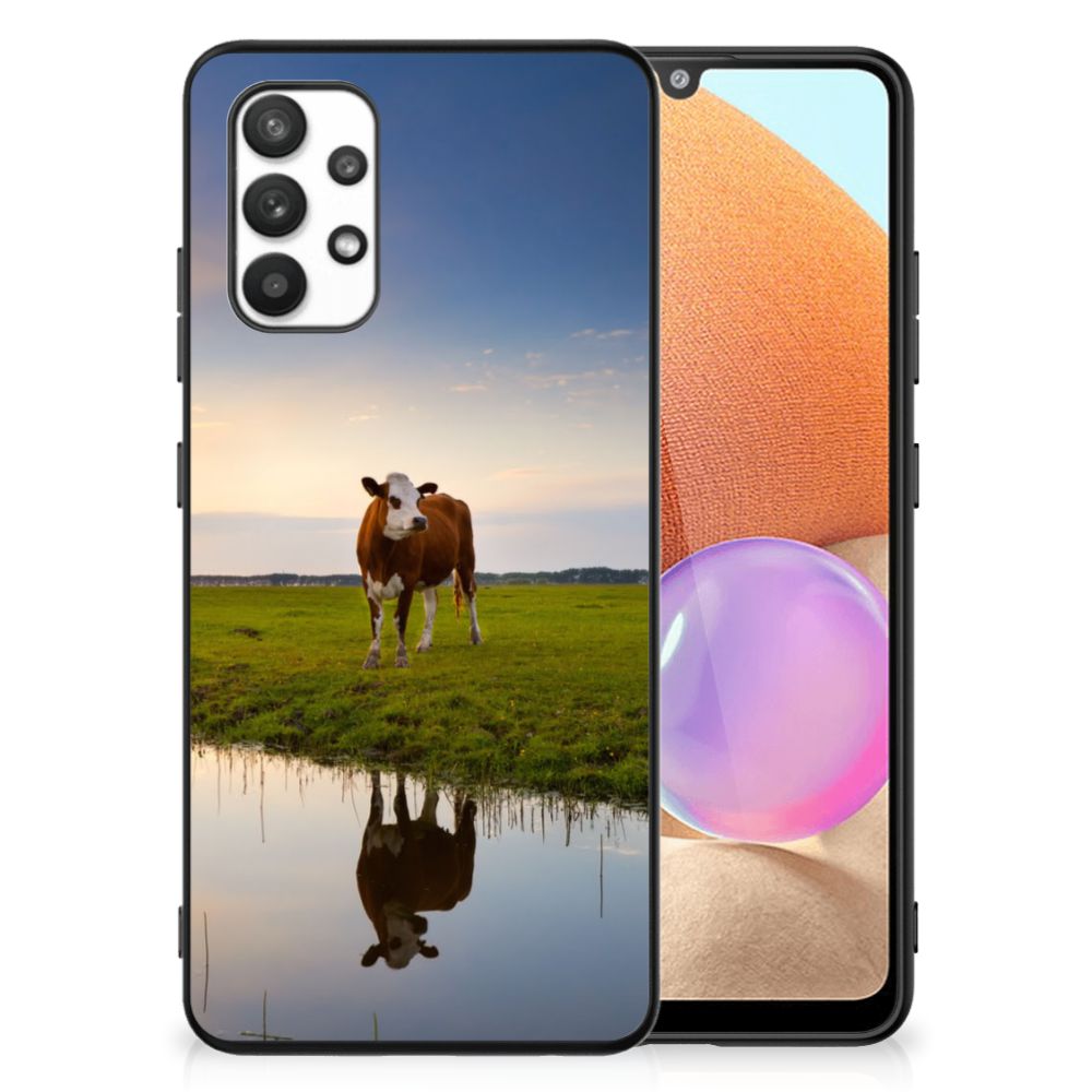 Samsung Galaxy A32 4G | A32 5G Enterprise Editie Dierenprint Telefoonhoesje Koe B2C Telecom