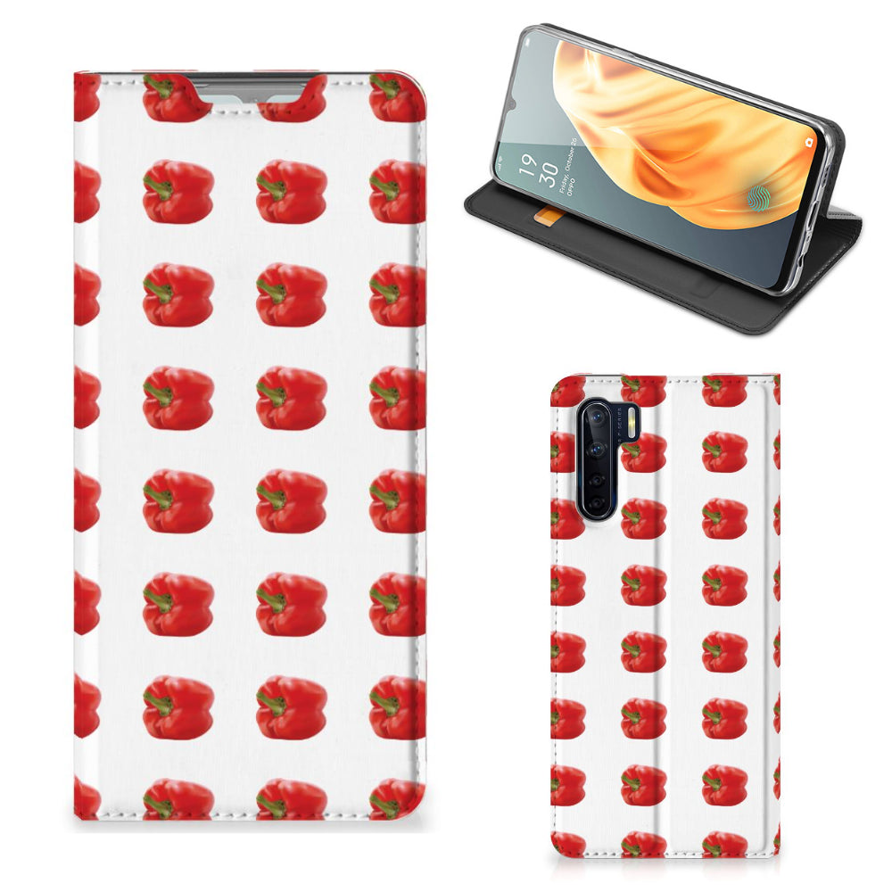 OPPO Reno3 | A91 Flip Style Cover Paprika Red