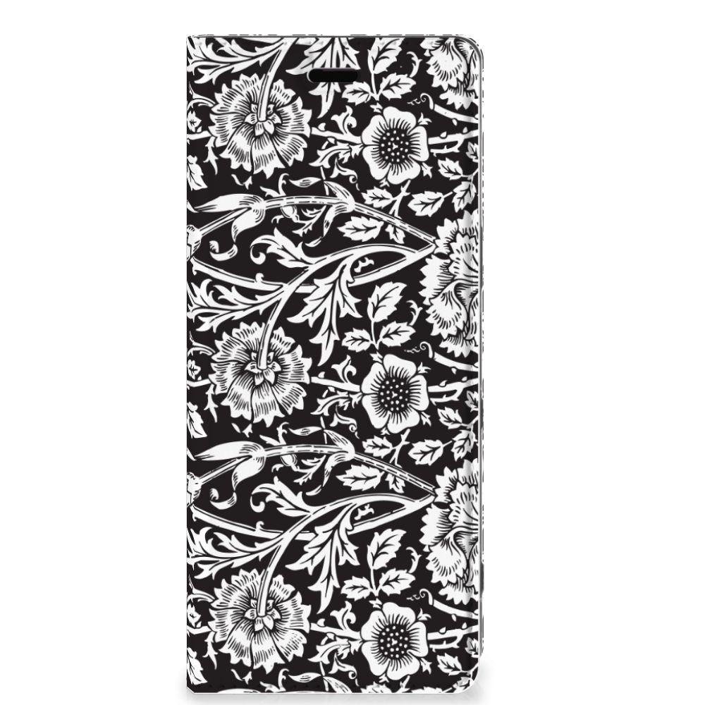 Sony Xperia 5 Smart Cover Black Flowers