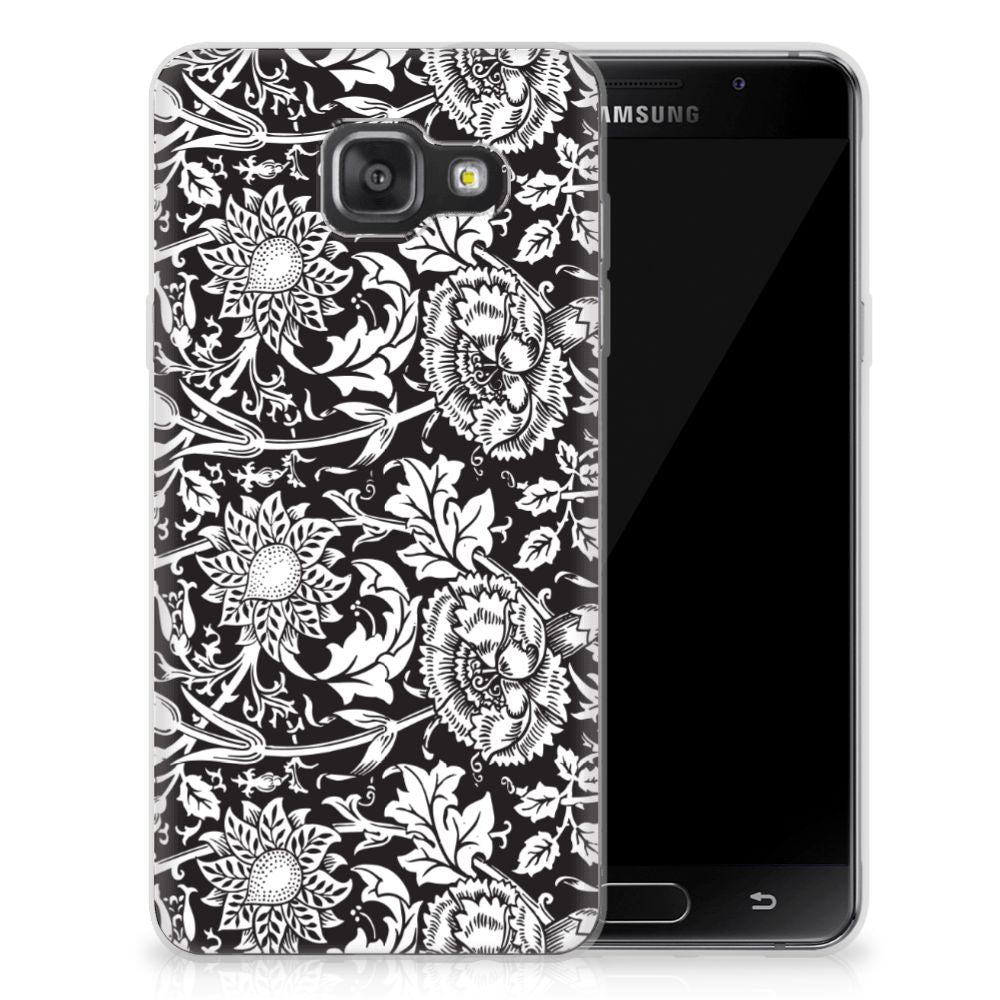 Samsung Galaxy A3 2016 TPU Case Black Flowers
