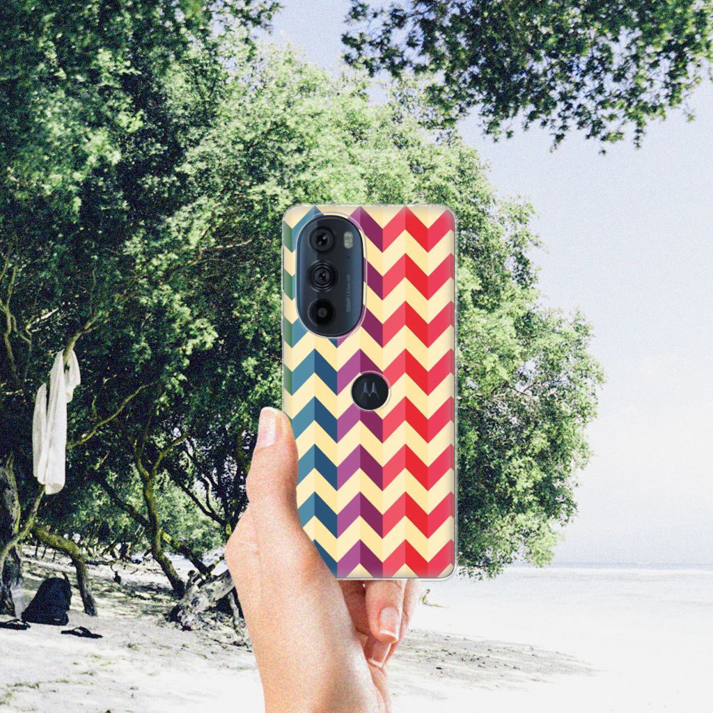 Motorola Edge 30 Pro TPU bumper Zigzag Multi Color B2C Telecom