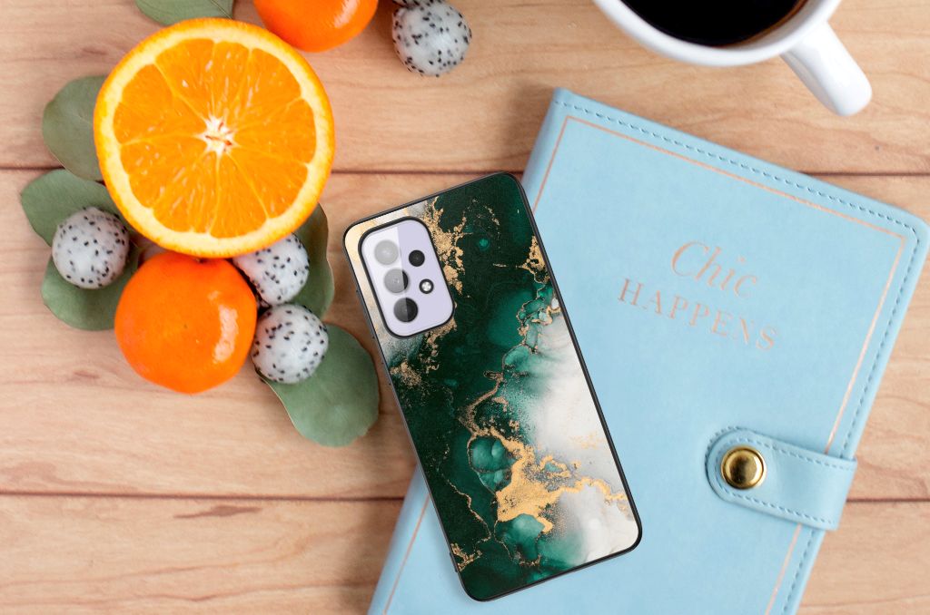 Marmeren Print Telefoonhoesje voor Samsung Galaxy A33 5G Marmer Groen B2C Telecom