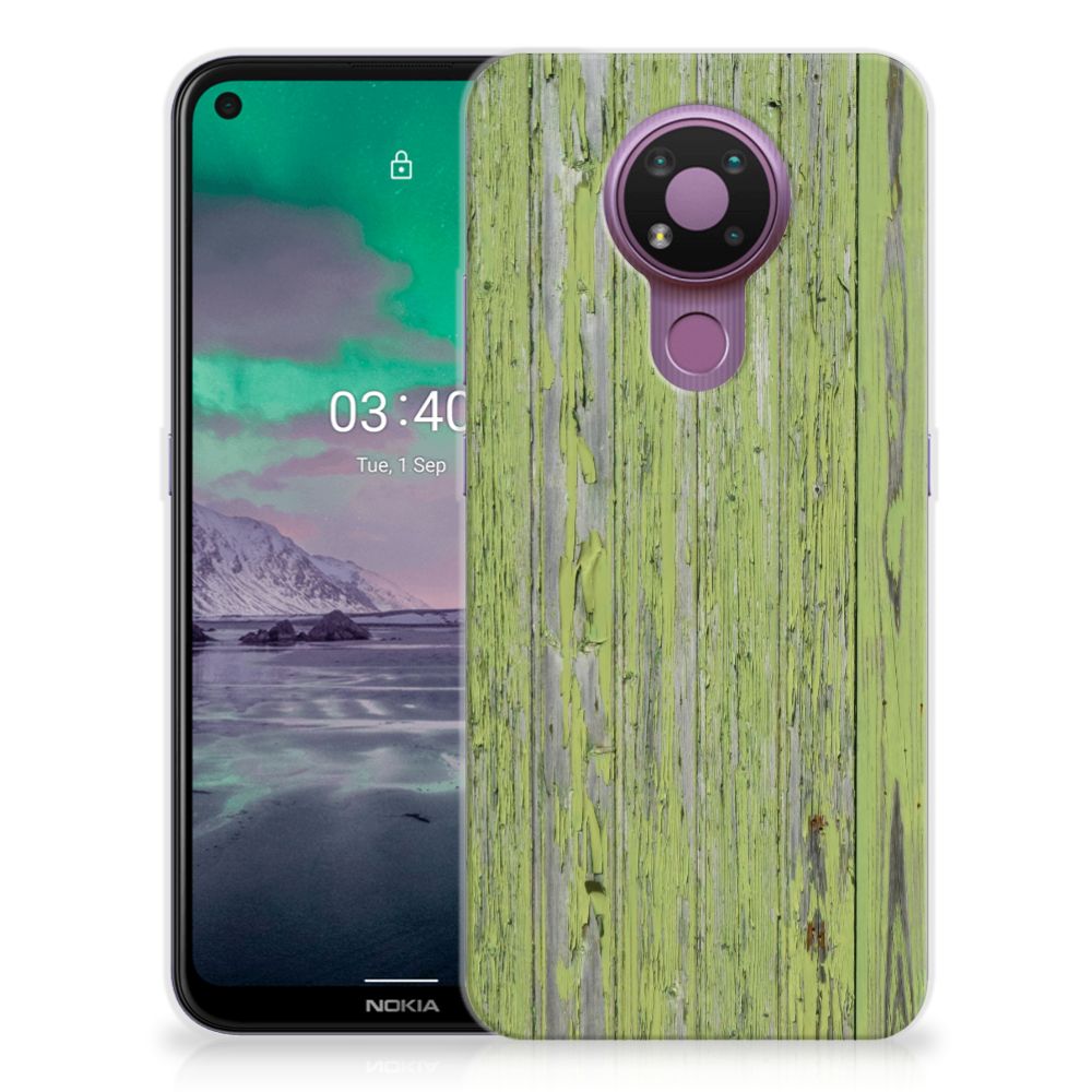 Nokia 3.4 Bumper Hoesje Green Wood