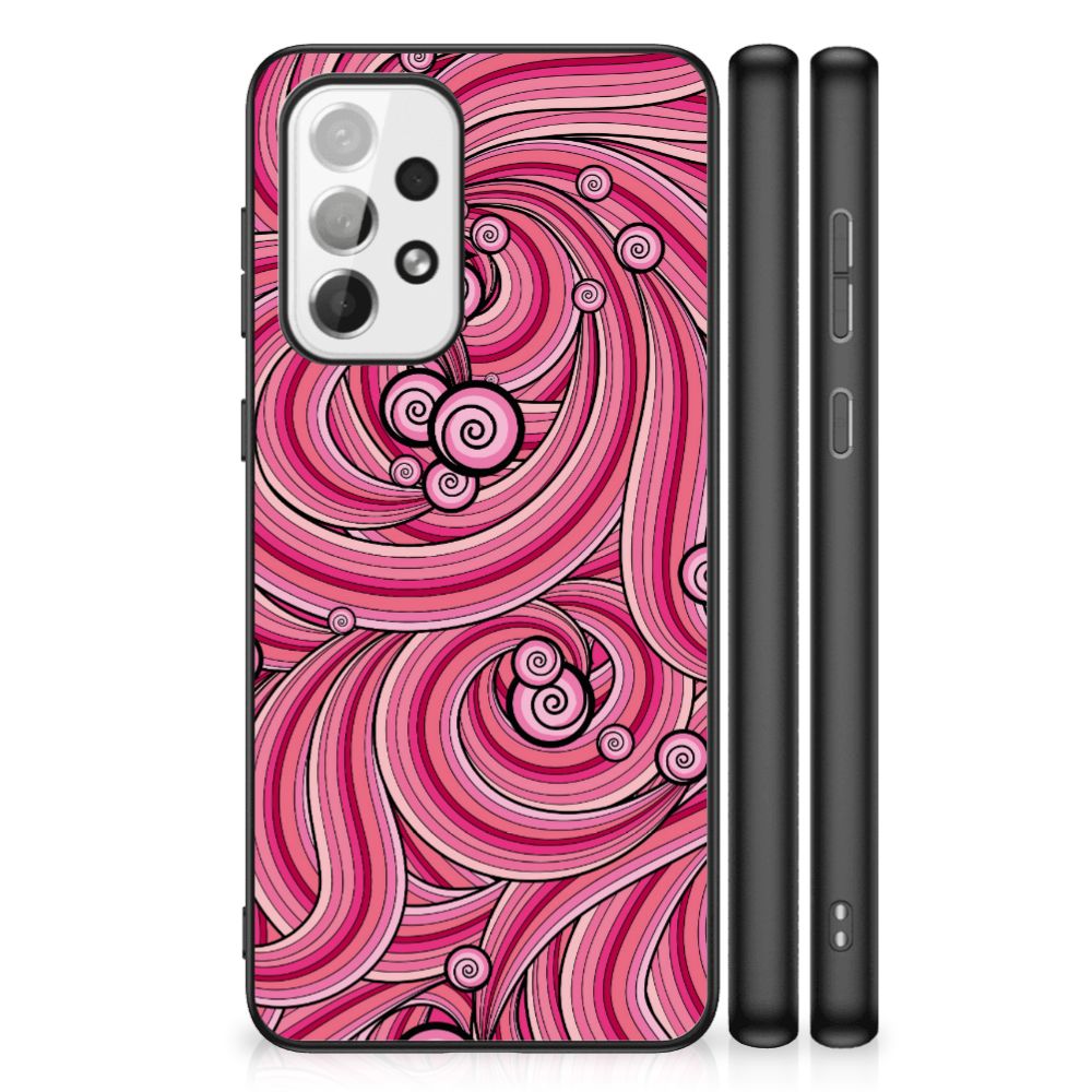 Samsung Galaxy A73 Leuk Telefoonhoesje Swirl Pink B2C Telecom