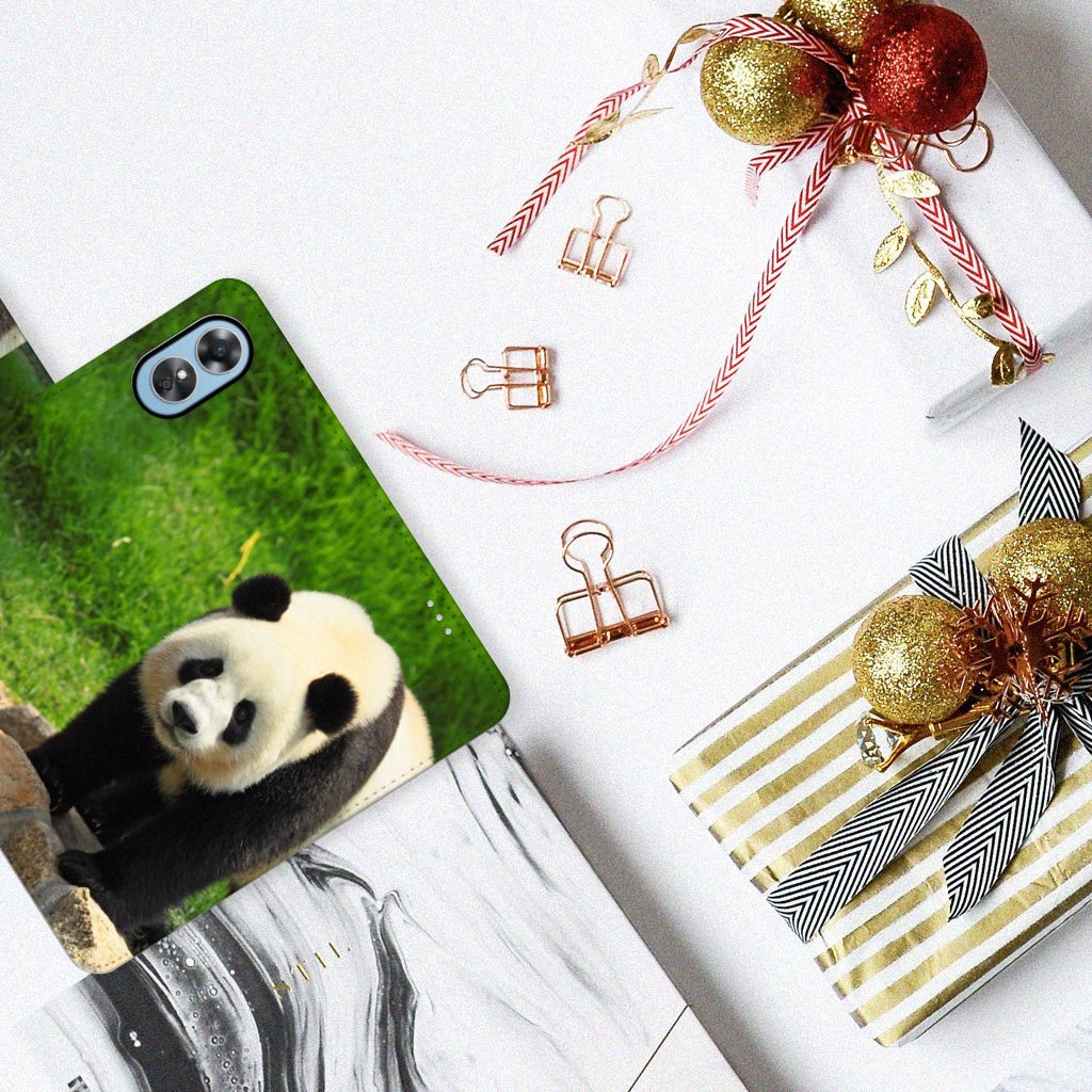 OPPO A17 Telefoonhoesje met Pasjes Panda