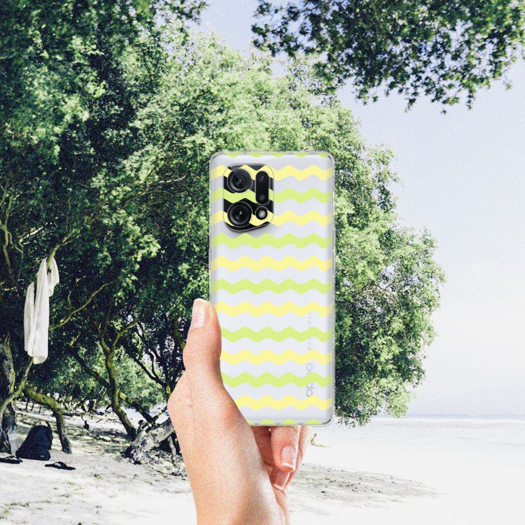 OPPO Find X5 TPU bumper Waves Yellow B2C Telecom