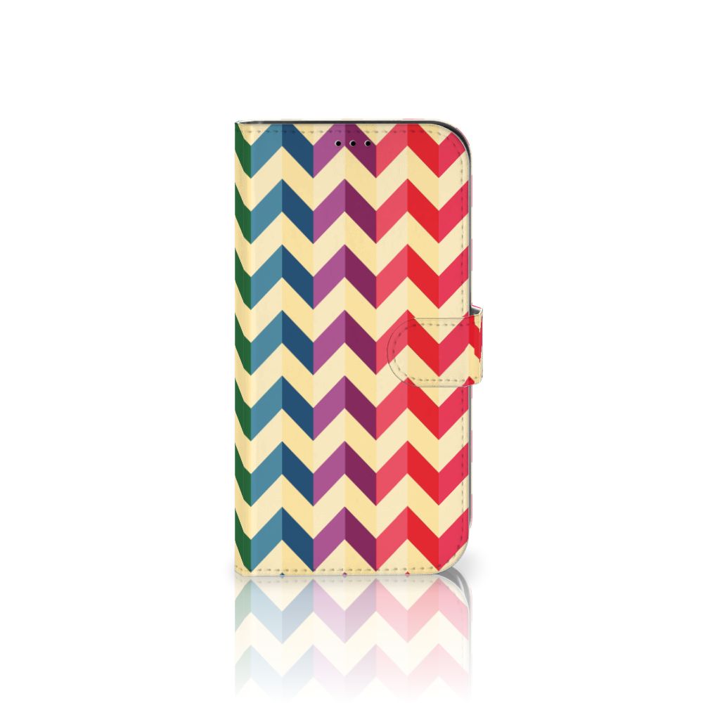 iPhone 13 Pro Max Telefoon Hoesje Zigzag Multi Color met kleurrijk zigzagpatroon