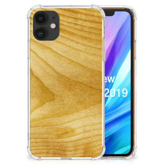 Apple iPhone 11 Stevig Telefoonhoesje Licht Hout