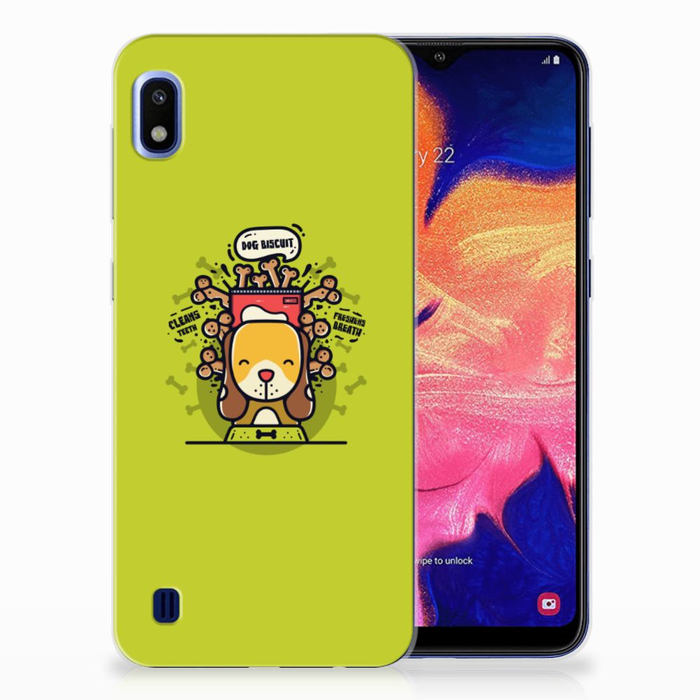 Samsung Galaxy A10 Telefoonhoesje met Naam Doggy Biscuit