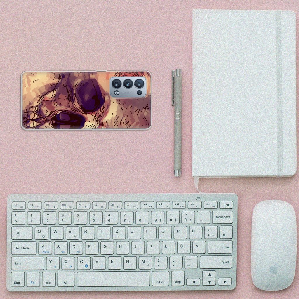 Silicone Back Case OPPO Reno 6 Pro Plus 5G Skullhead B2C Telecom