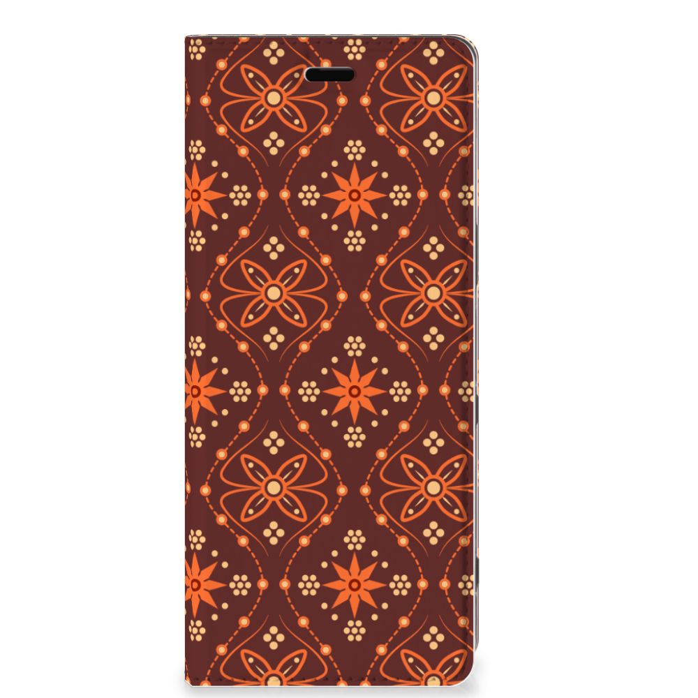 Sony Xperia 5 Hoesje met Magneet Batik Brown