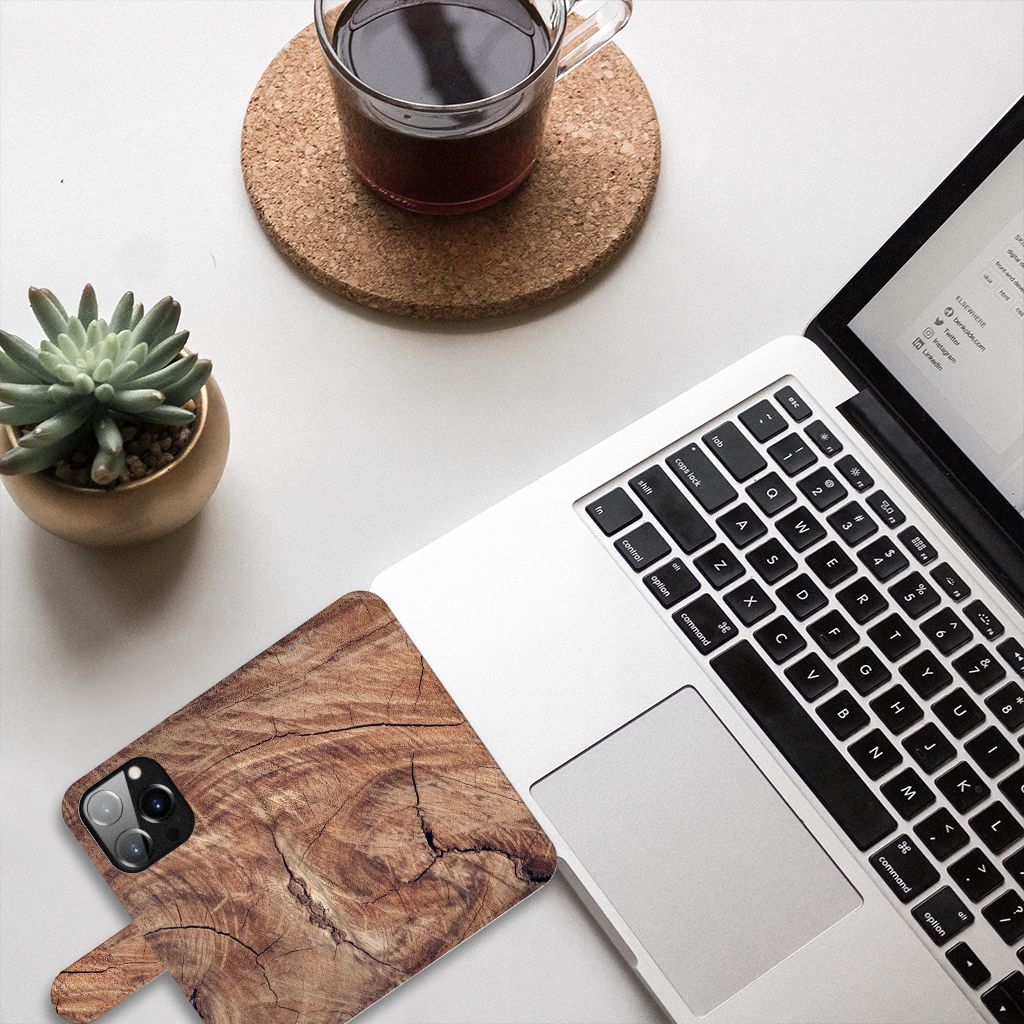iPhone 14 Pro Book Style Case Tree Trunk