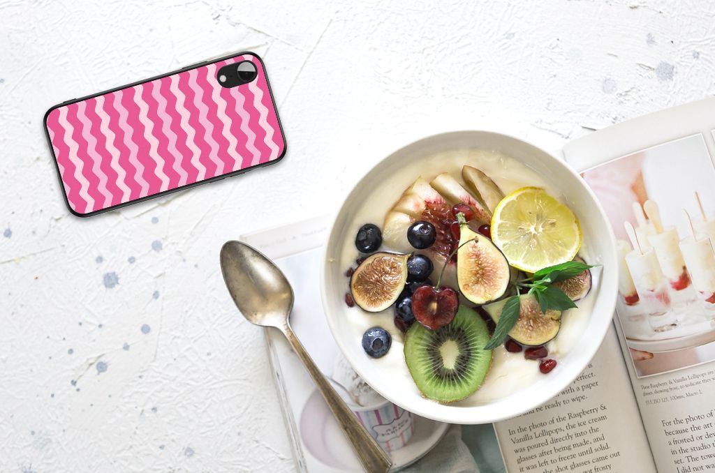 Apple iPhone XR Back Case Waves Pink B2C Telecom