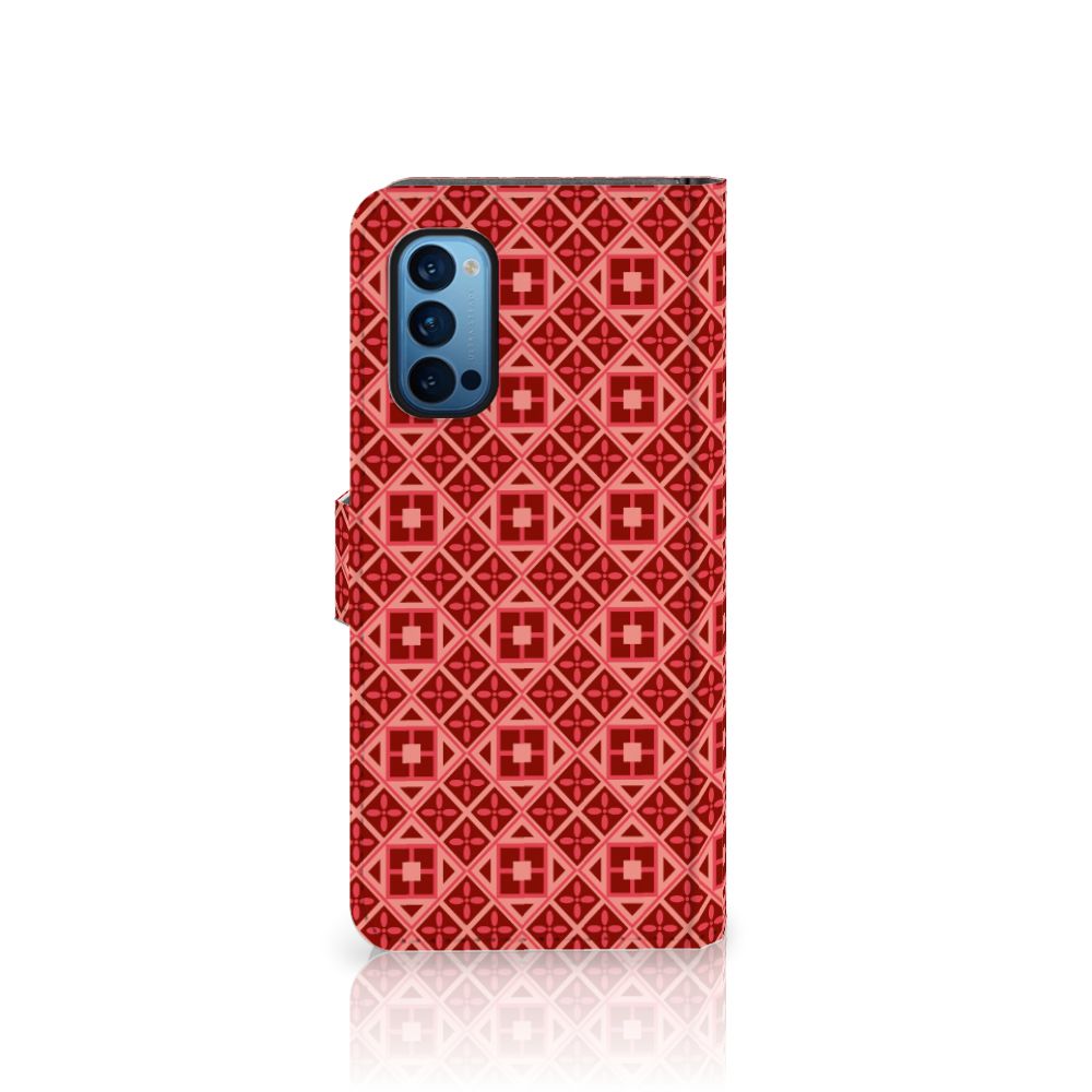 OPPO Reno 4 Pro 5G Telefoon Hoesje Batik Rood