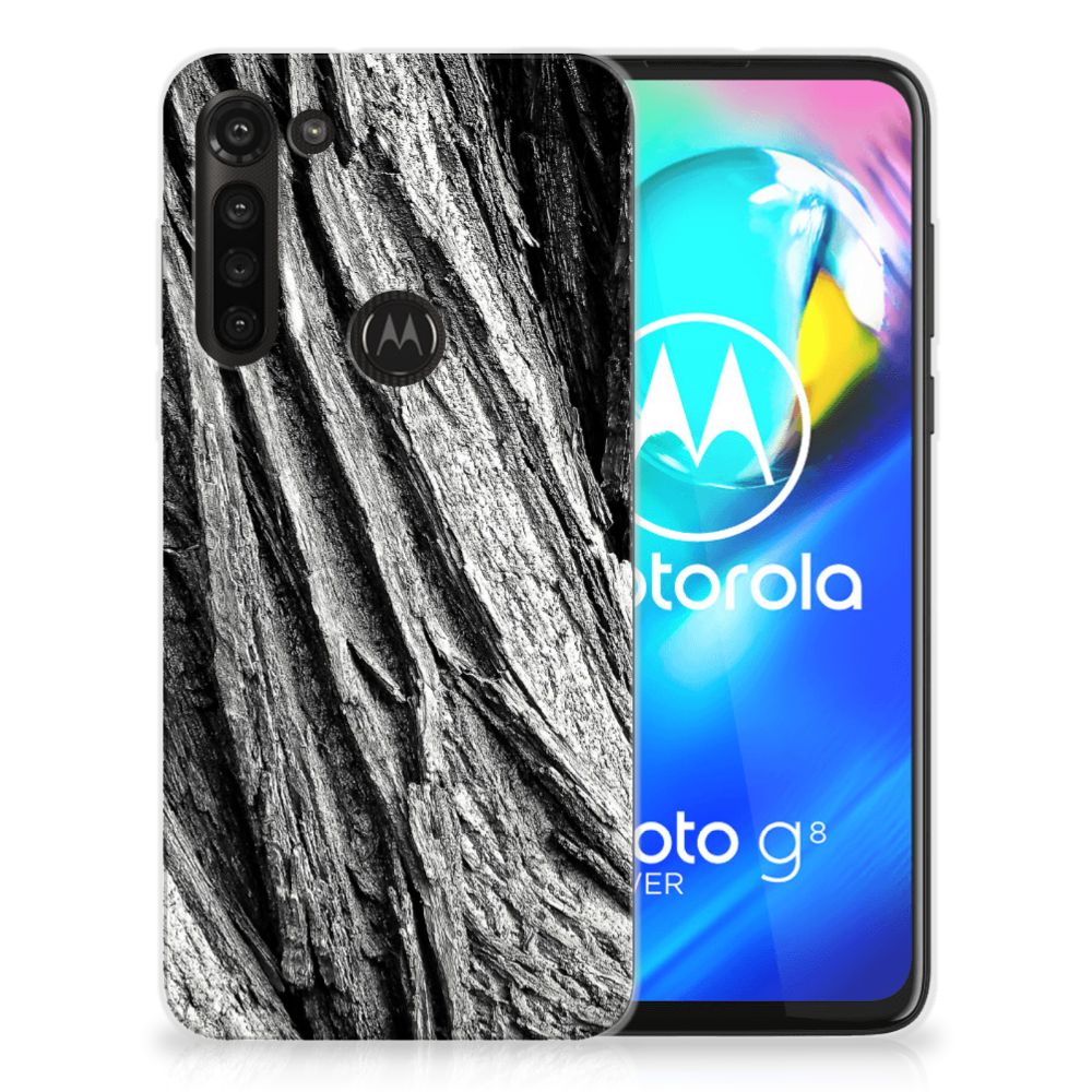 Bumper Hoesje Motorola Moto G8 Power Boomschors Grijs