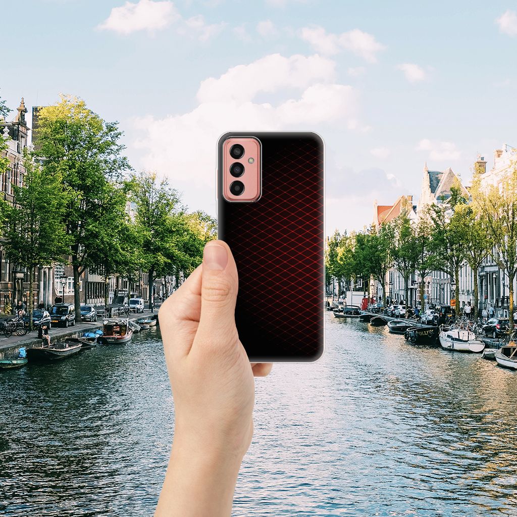 Samsung Galaxy M13 | M23 TPU bumper Geruit Rood B2C Telecom
