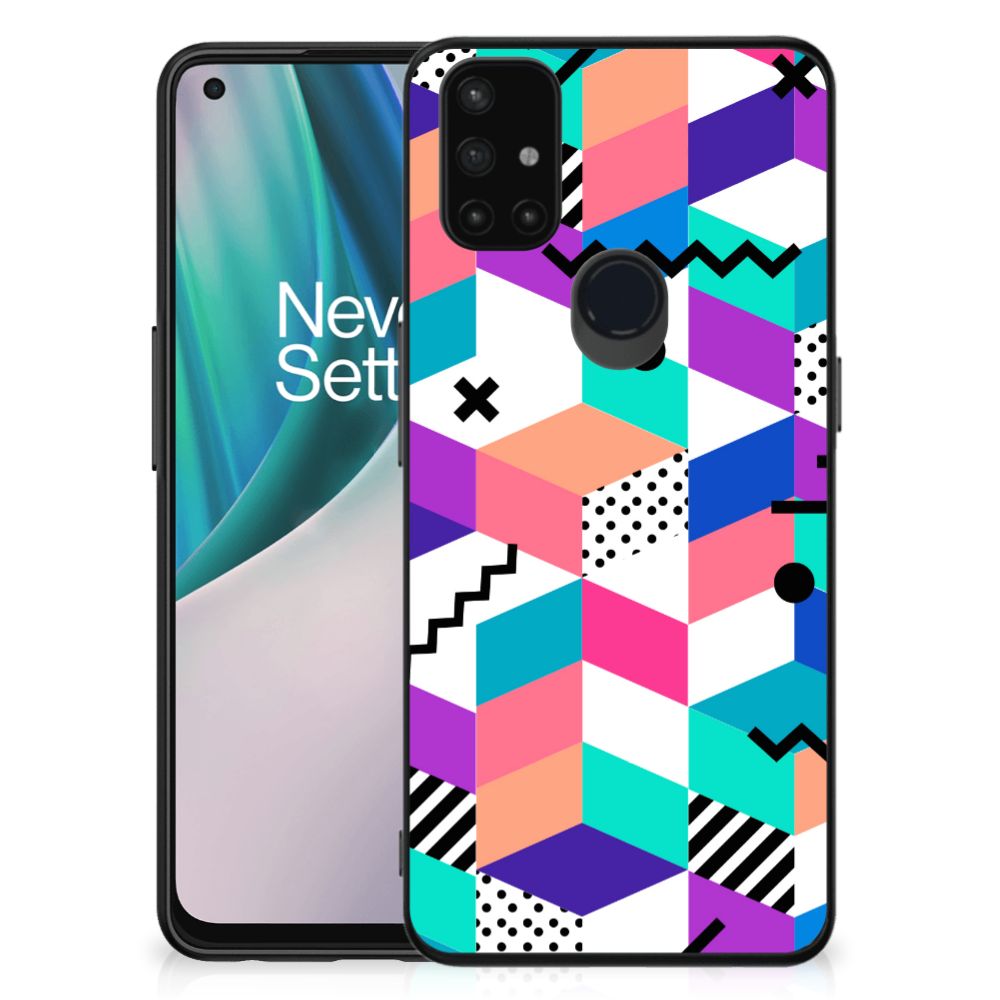 OnePlus Nord N10 5G Backcover Blokken Kleurrijk