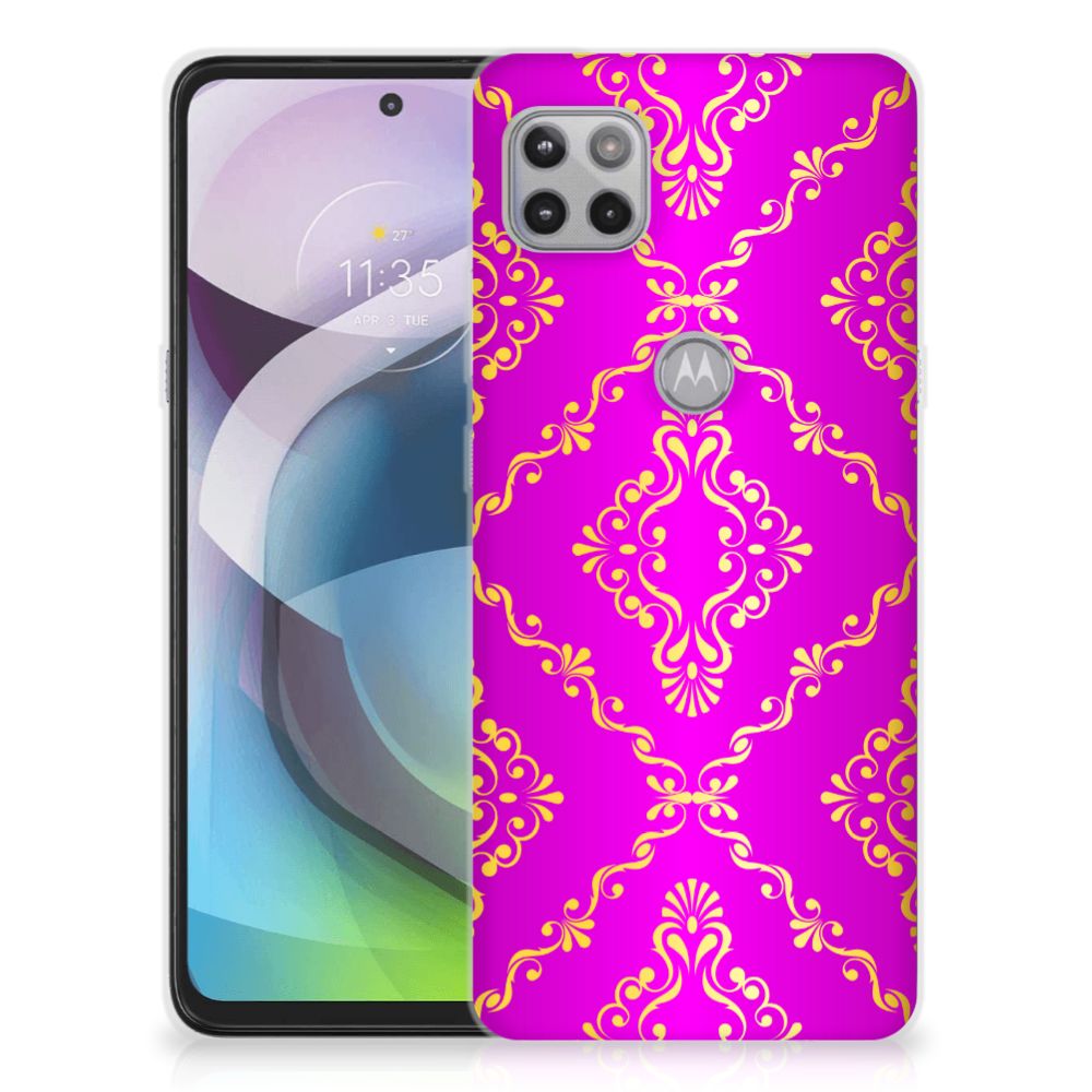 Siliconen Hoesje Motorola Moto G 5G Barok Roze B2C Telecom