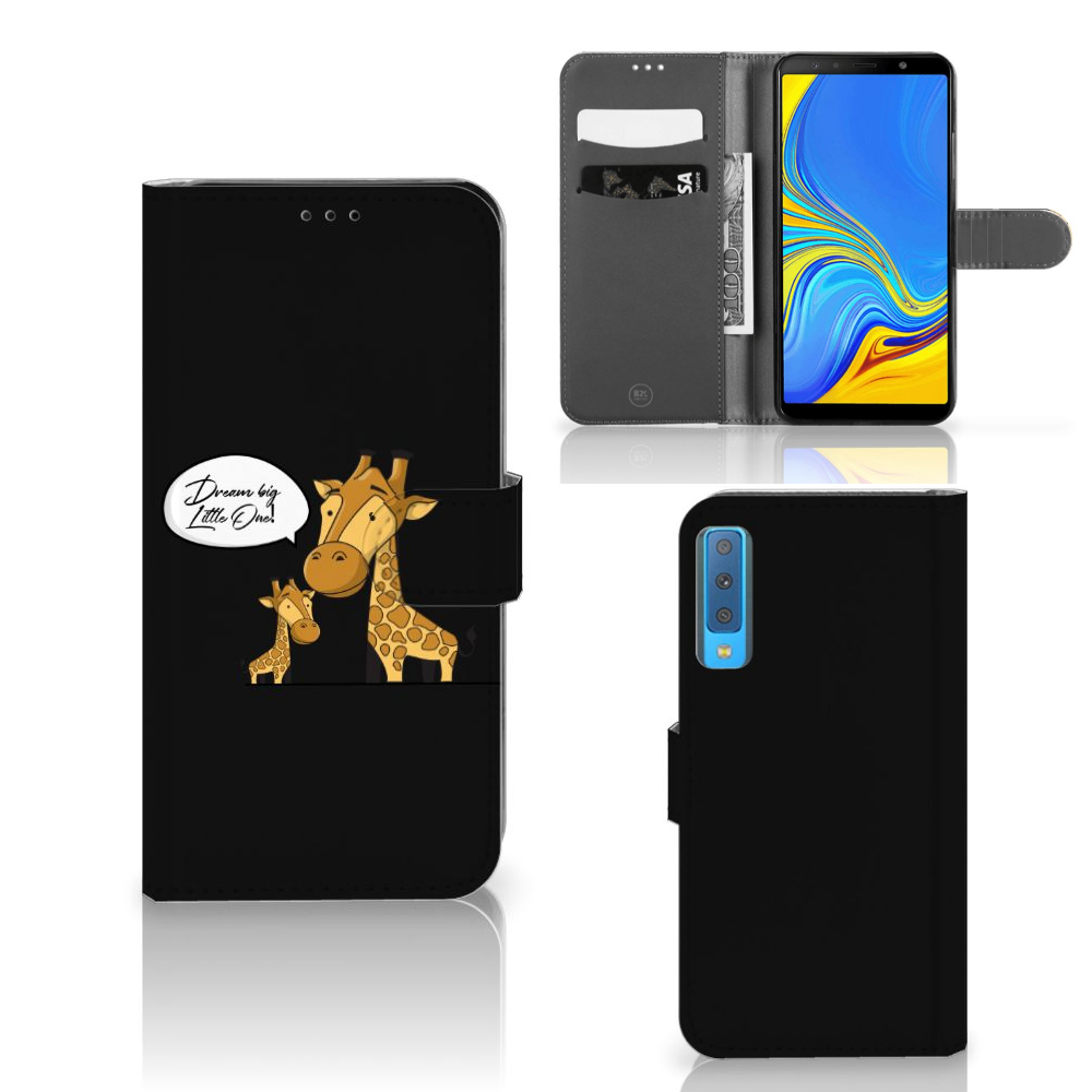 Samsung Galaxy A7 (2018) Leuk Hoesje Giraffe