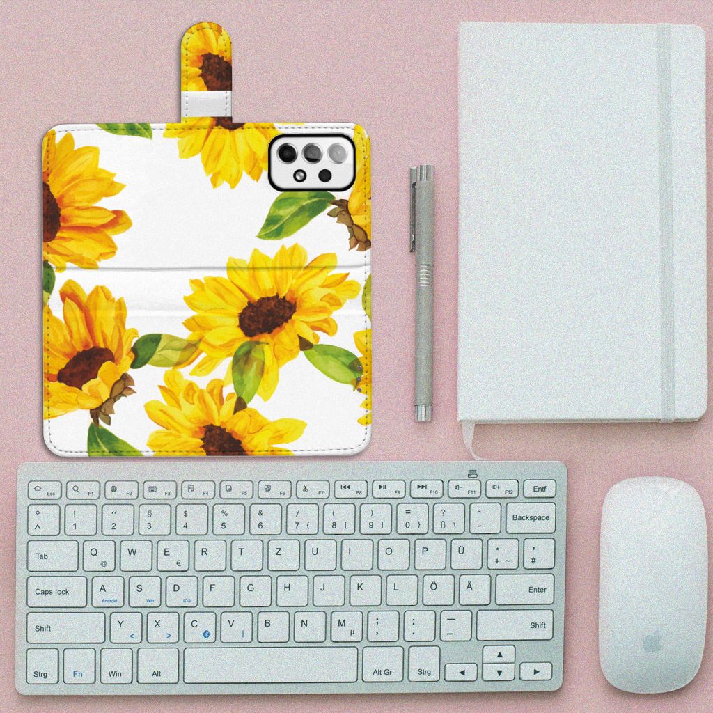 Hoesje voor Samsung Galaxy A73 5G Zonnebloemen