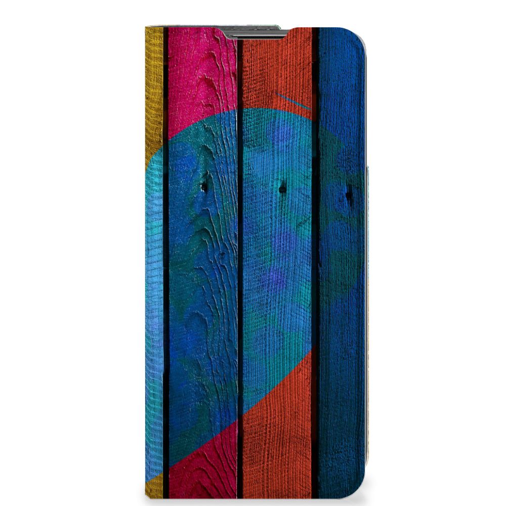 OnePlus Nord CE 2 5G Book Wallet Case Wood Heart - Cadeau voor je Vriend - B2C Telecom
