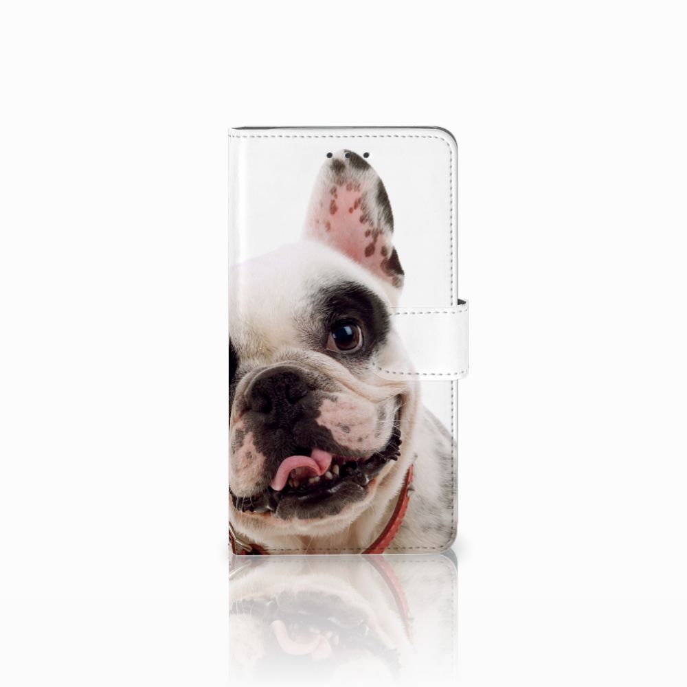 Samsung Galaxy J7 2016 Telefoonhoesje met Pasjes Franse Bulldog