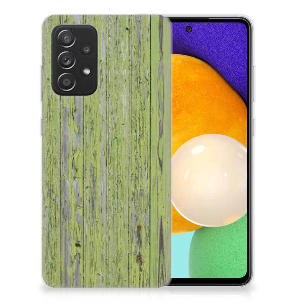 Samsung Galaxy A52 (5G/4G) Bumper Hoesje Green Wood