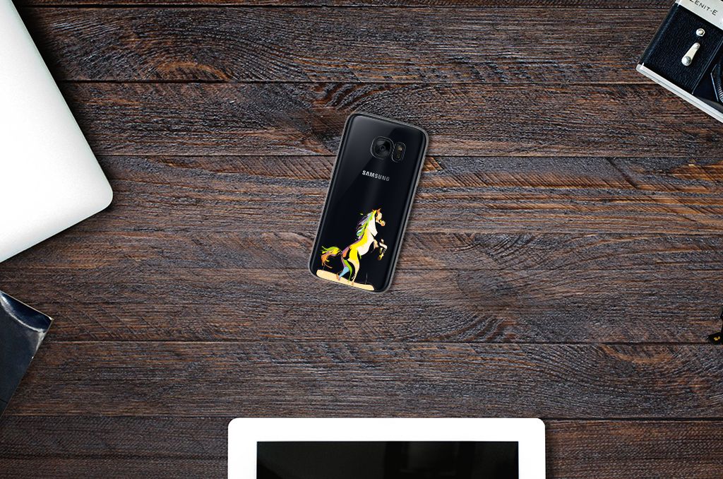 Samsung Galaxy S7 Telefoonhoesje met Naam Horse Color