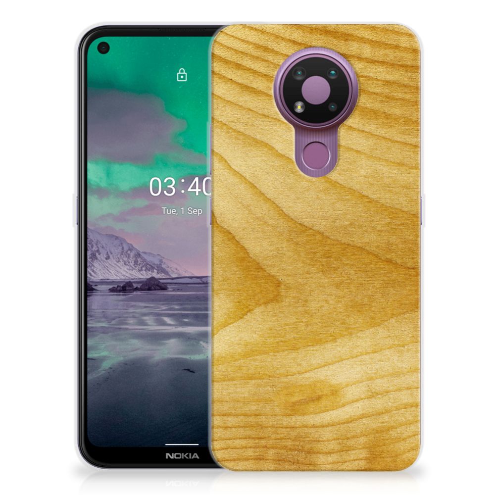 Nokia 3.4 Bumper Hoesje Licht Hout