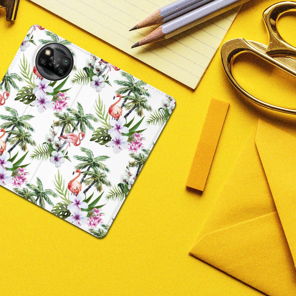 Xiaomi Poco X3 Pro | Poco X3 Hoesje maken Flamingo Palms - B2C Telecom