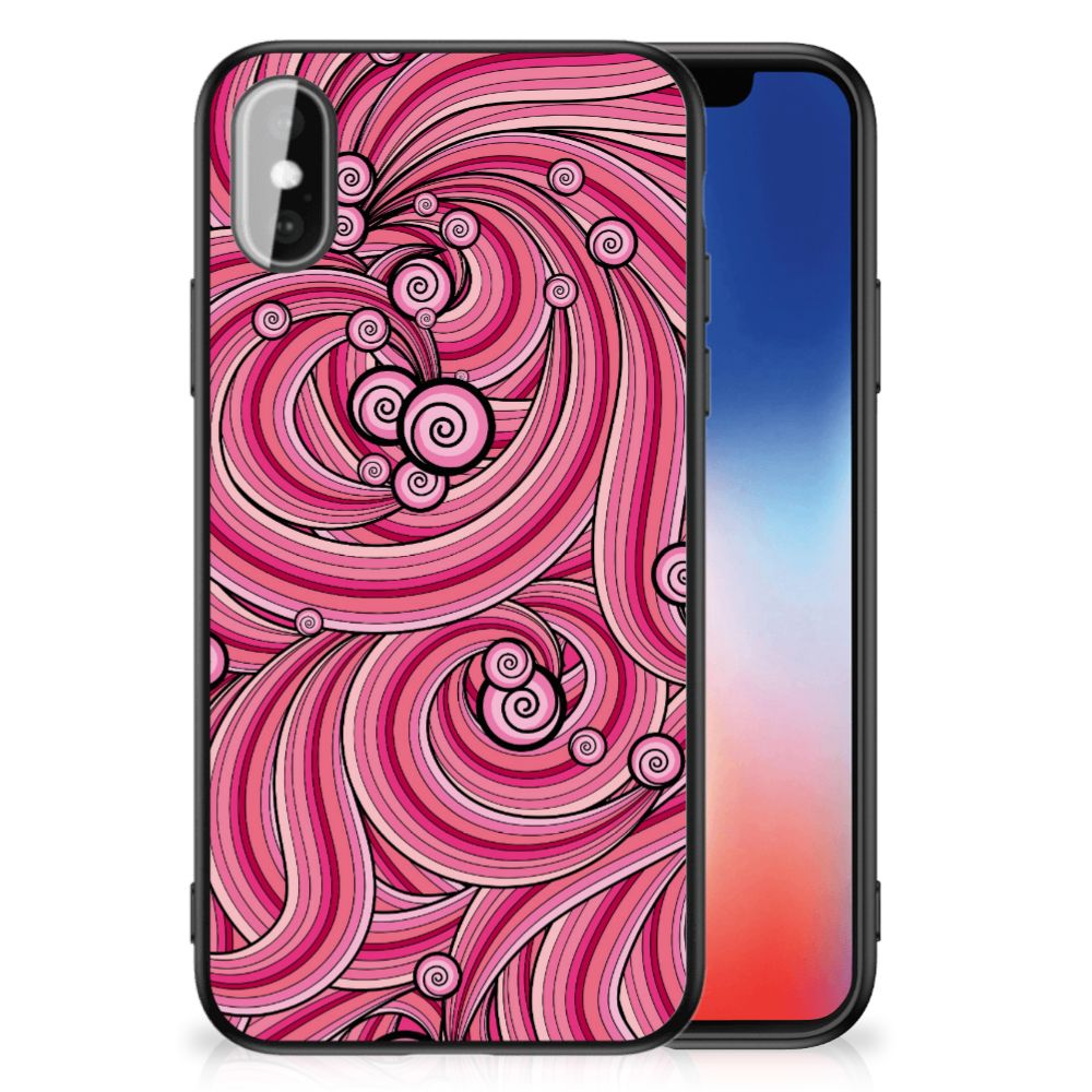 iPhone X | Xs Leuk Telefoonhoesje Swirl Pink