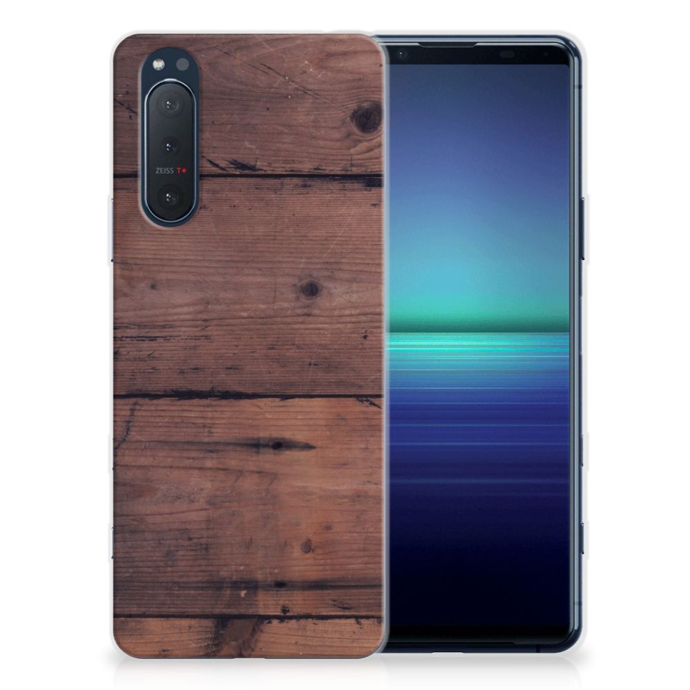 Sony Xperia 5II Bumper Hoesje Old Wood