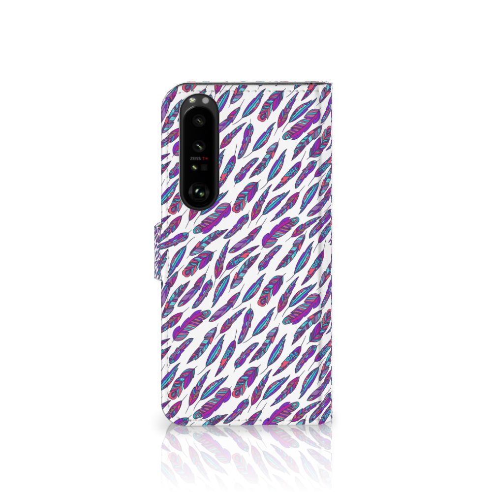 Sony Xperia 1 III Telefoon Hoesje Feathers Color