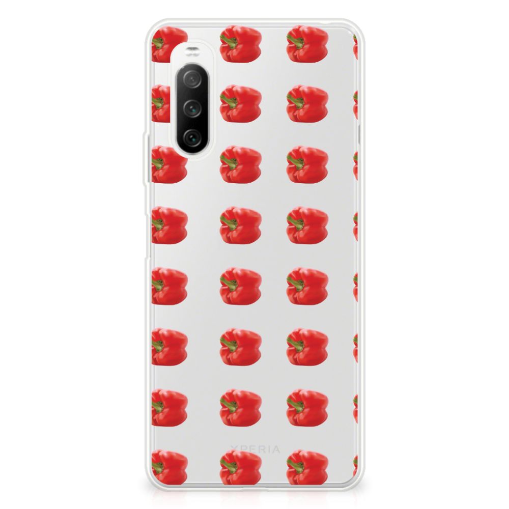 Sony Xperia 10 III Siliconen Case Paprika Red