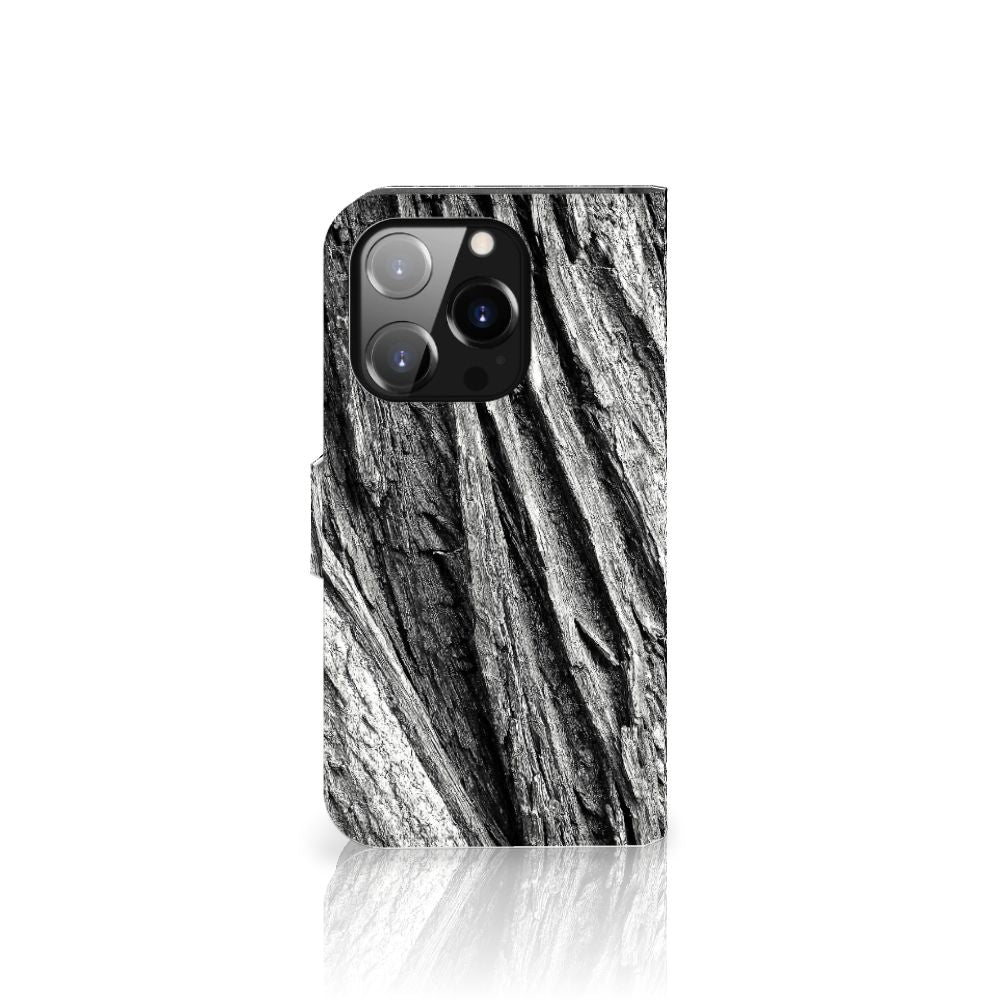 Book Style Case iPhone 14 Pro Boomschors Grijs