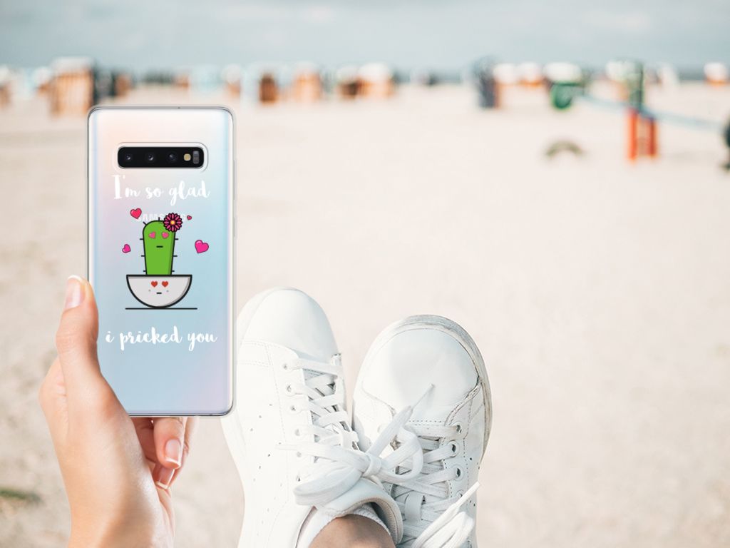 Samsung Galaxy S10 Plus Telefoonhoesje met Naam Cactus Glad