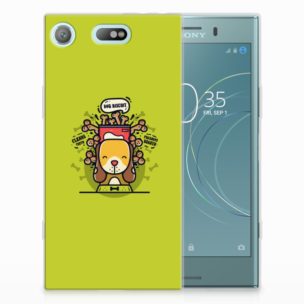 Sony Xperia XZ1 Compact Telefoonhoesje met Naam Doggy Biscuit