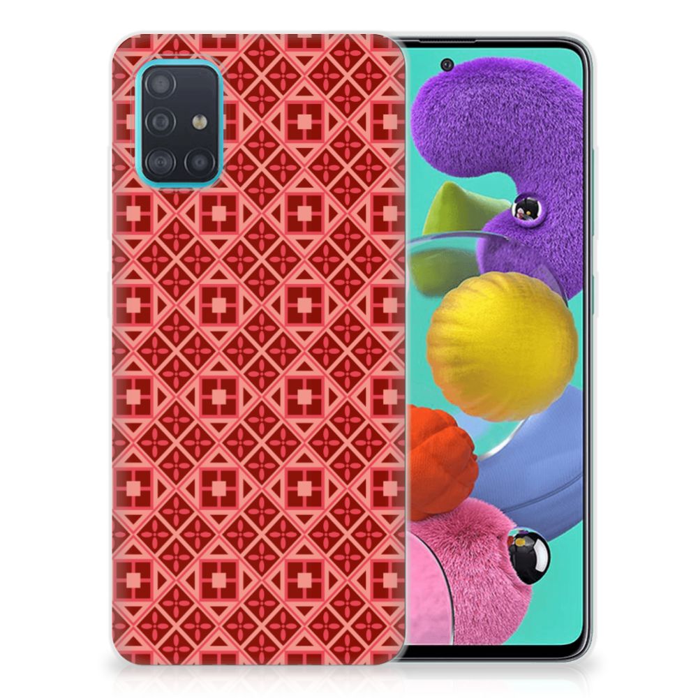 Samsung Galaxy A51 TPU bumper Batik Rood