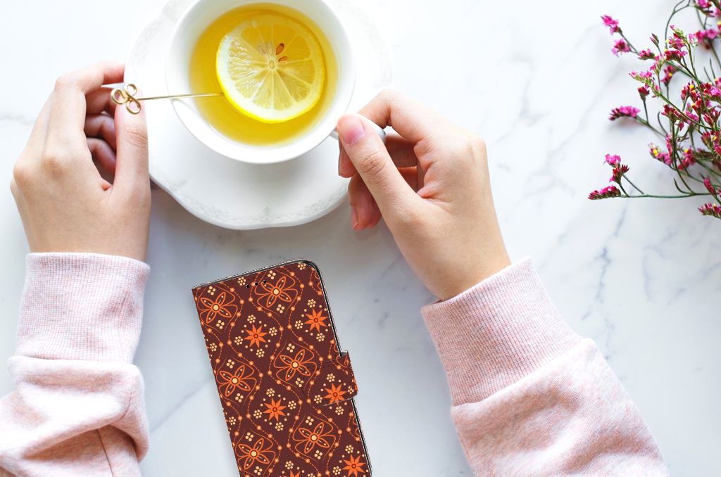 Samsung Galaxy S7 Edge Telefoon Hoesje Batik Brown