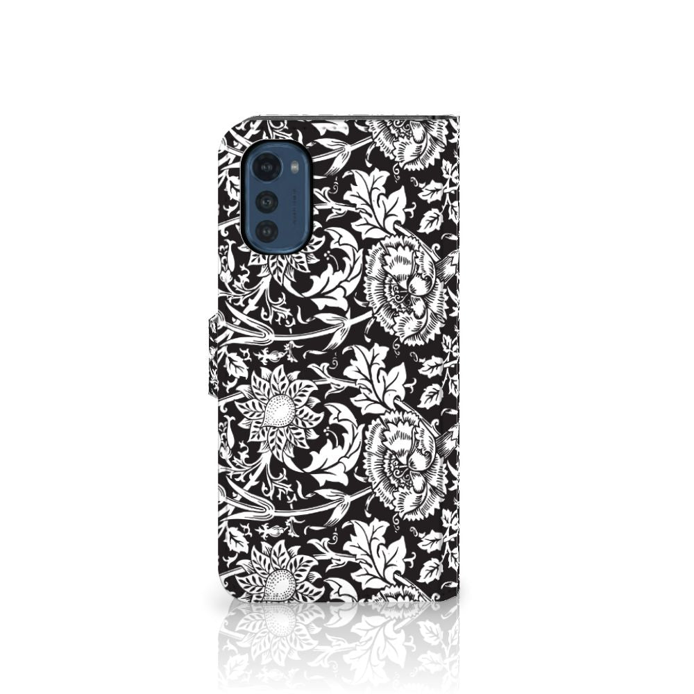 Motorola Moto E32 | Moto E32s Hoesje Black Flowers