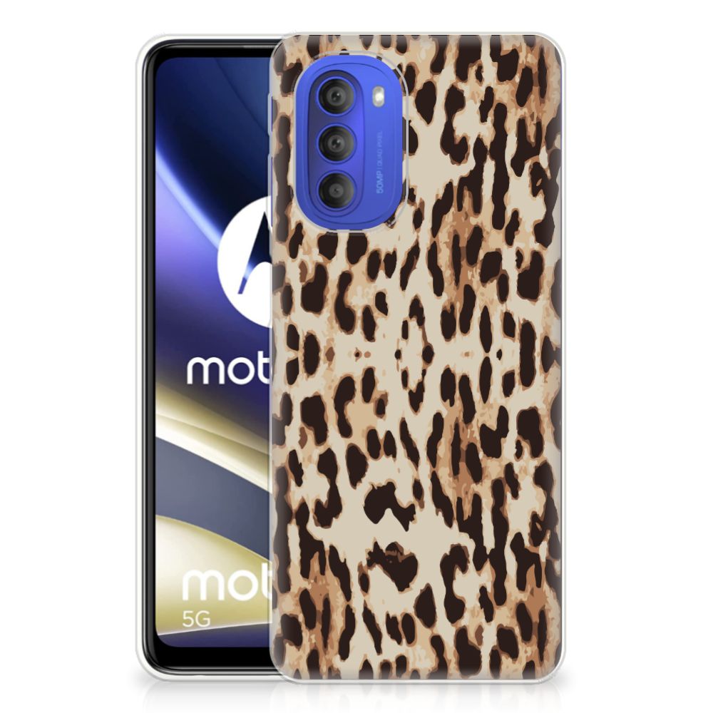 Motorola Moto G51 5G TPU Hoesje Leopard