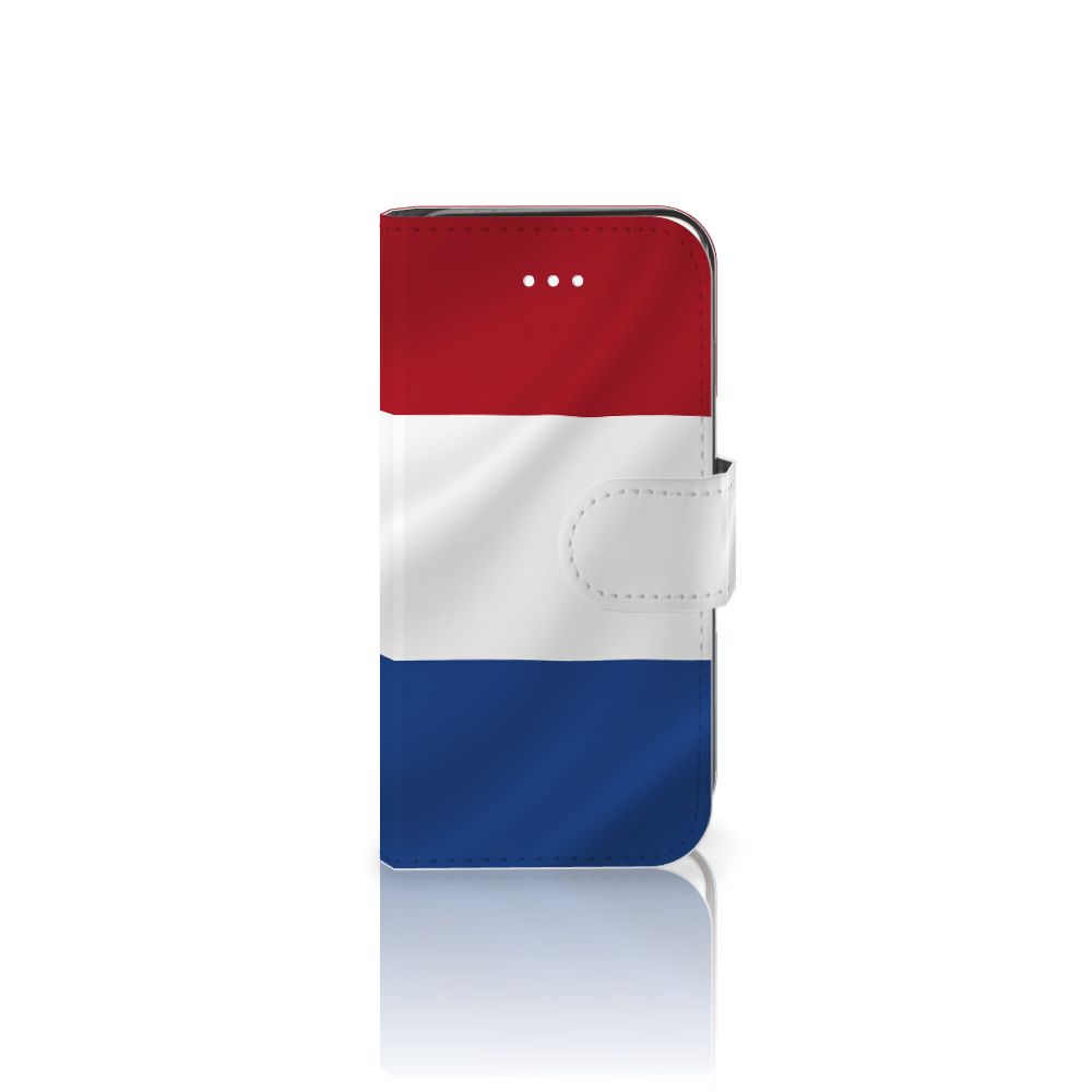 Apple iPhone 5 | 5s | SE Bookstyle Case Nederlandse Vlag met artistiek ontwerp van de Nederlandse vlag.
