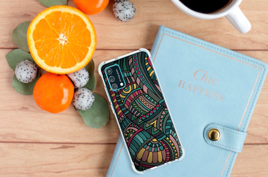 Samsung Galaxy M02s | A02s Doorzichtige Silicone Hoesje Aztec B2C Telecom