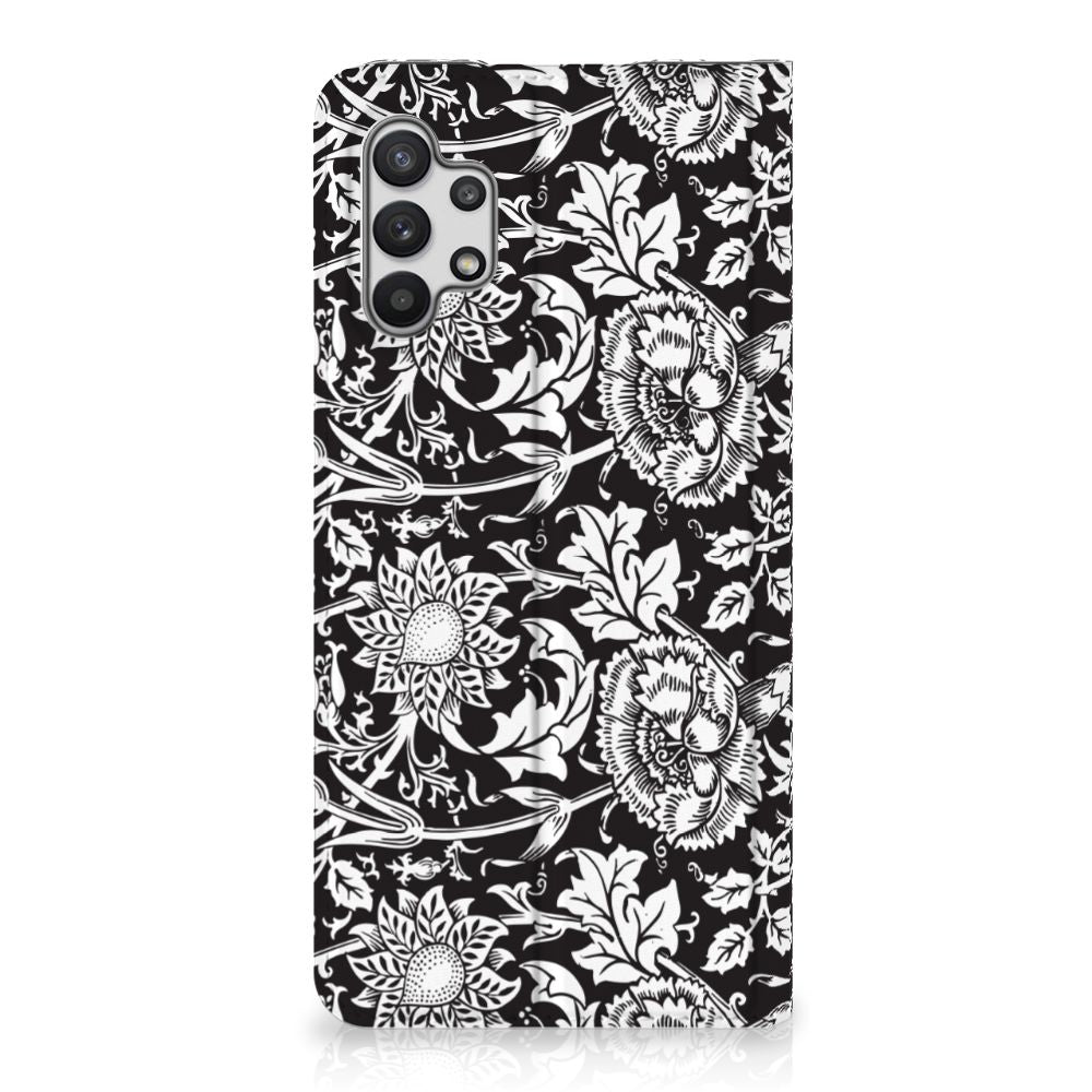 Samsung Galaxy A32 5G Smart Cover Black Flowers - B2C Telecom