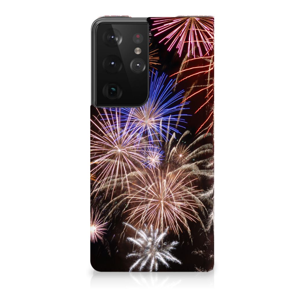 Samsung Galaxy S21 Ultra Hippe Standcase Vuurwerk - B2C Telecom