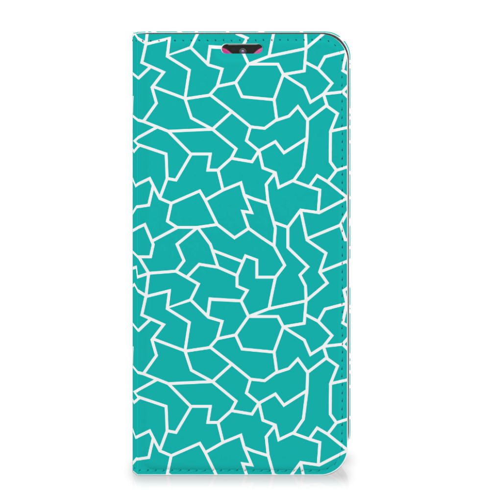 Samsung Galaxy M20 Bookcase Cracks Blue