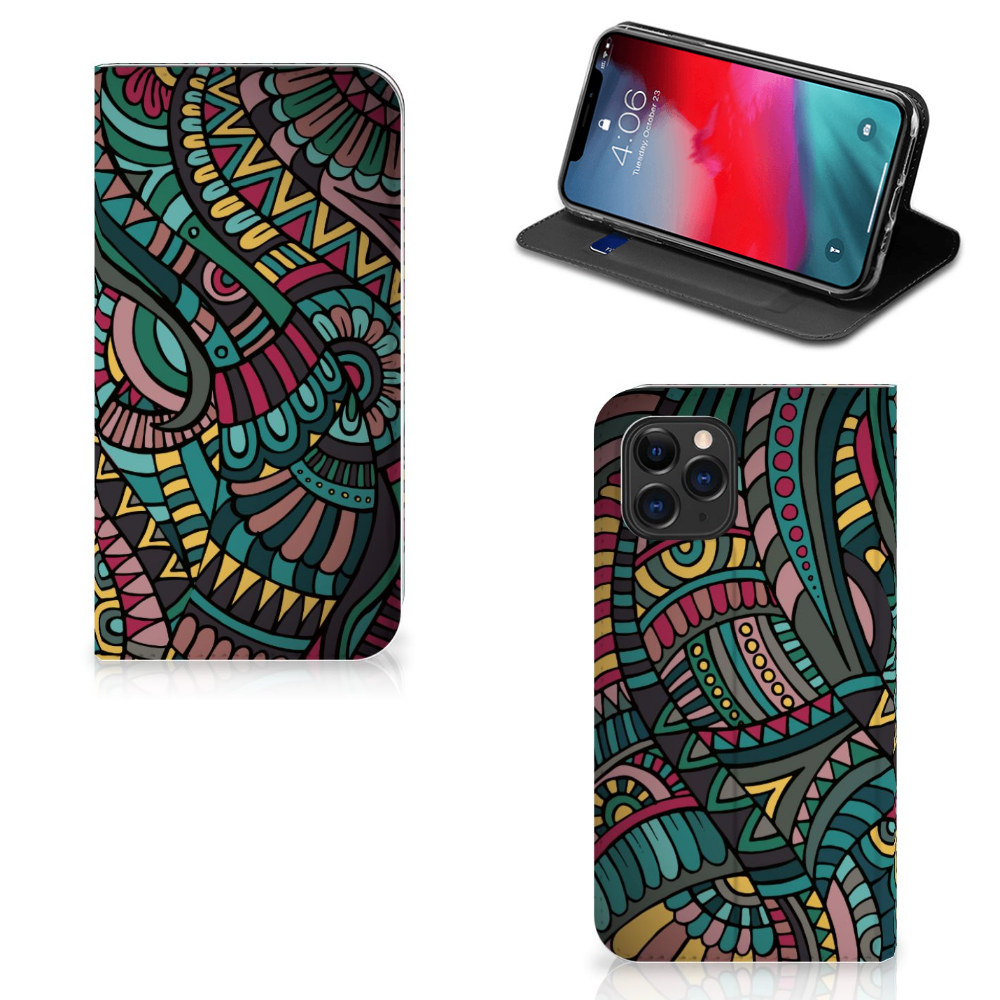 Apple iPhone 11 Pro Hoesje met Magneet Aztec
