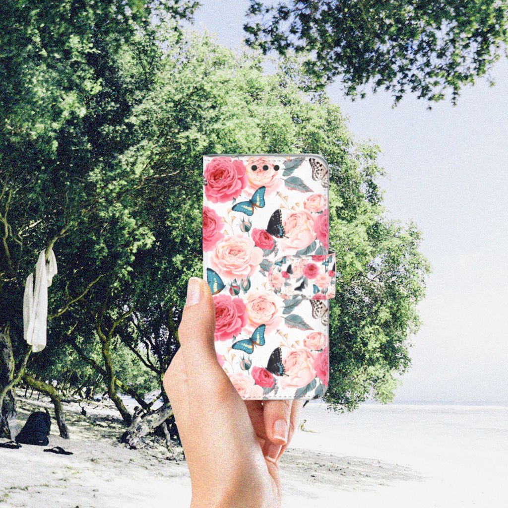 Microsoft Lumia 650 Hoesje Butterfly Roses