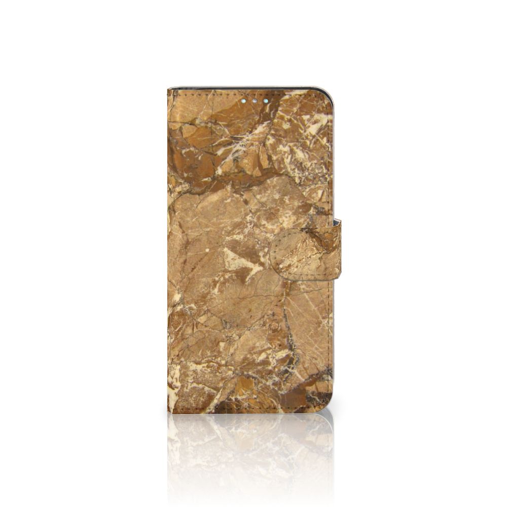 Samsung Galaxy A41 Bookcase Marmer Creme met luxe marmerprint en functionele pasjeshouder