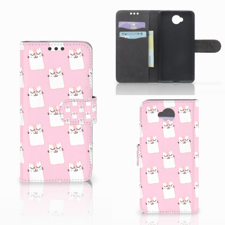 Microsoft Lumia 650 Telefoonhoesje met Pasjes Sleeping Cats